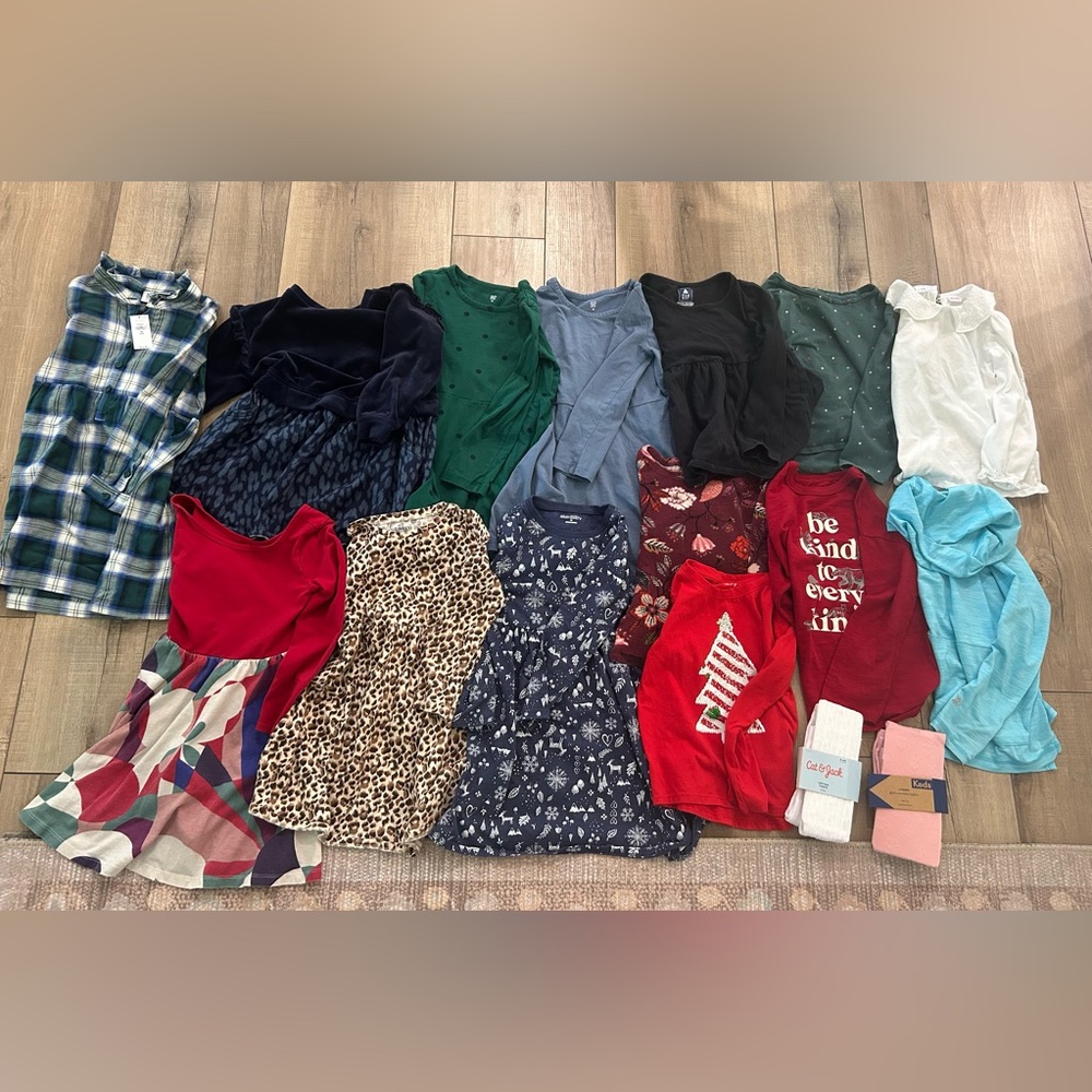 Bundle 5T Girls Fall/Winter Clothing. GapKids, Old Navy, Cat&Jack, Zara, TEA